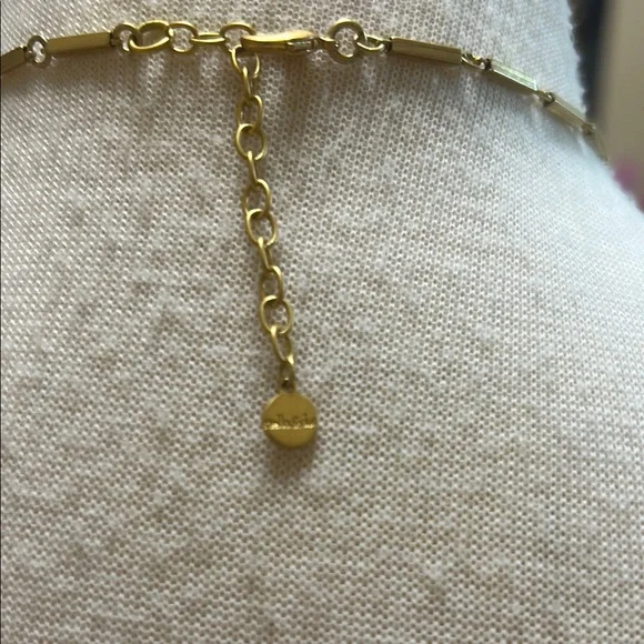 Stella & Dot Gold and Blue Statement Necklace - Picture 4 of 5